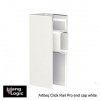 The end cap Click Rail pro white is part of the Artiteq Click Rail picture hanging system.