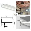 ArtiTeq Shadowline Masonry picture rail with 13 mm capture, install diagram, section profile and build‑site photo