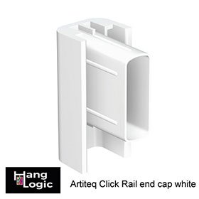 End cap Click Rail white for Artiteq Click Rail picture hanging system