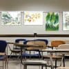 Info rails installed in a classroom