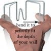 Our wall hook flex is a bendable hook for hanging pictures on partition walls