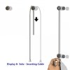 Step-by-step insertion of Twister hanging cords for Display It Solo system, available at HANG LOGIC.