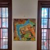 Single artwork displayed with Artiteq Perlon & Loop system on a Victorian-style timber picture rail at Hang Logic