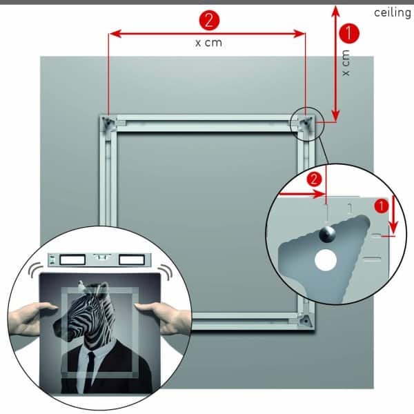 Back Frame Hanging System – Floating Mount Kit