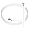 Coiled clear perlon Solid Slider hanging wire with steel T‑head for end‑insertion into a picture rail, supplied by Hang Logic.