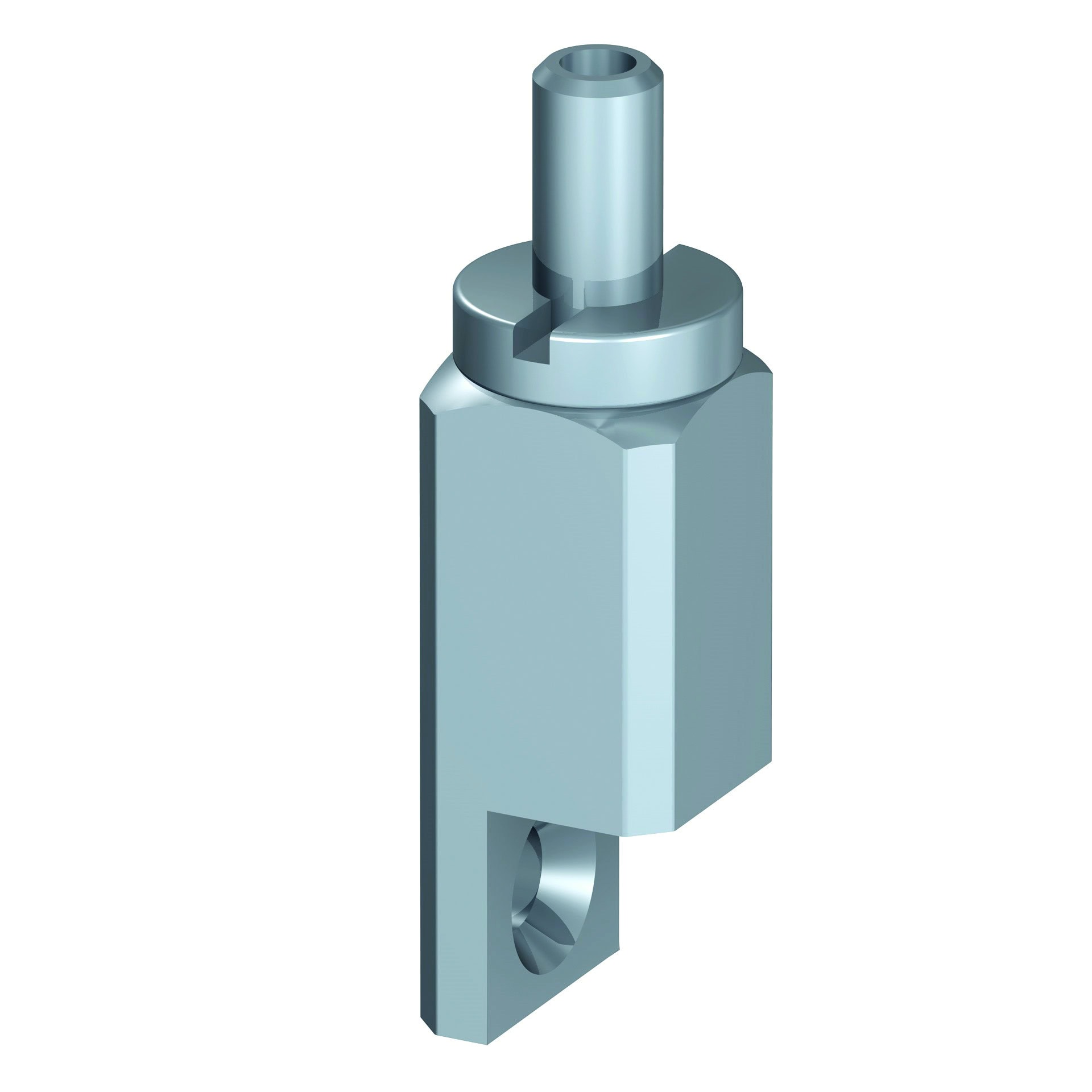 Artiteq Frame Hanger 3D render (product view) | Hang Logic 3D render of Artiteq Frame Hanger showing the top mechanism and mounting hole - Hang Log