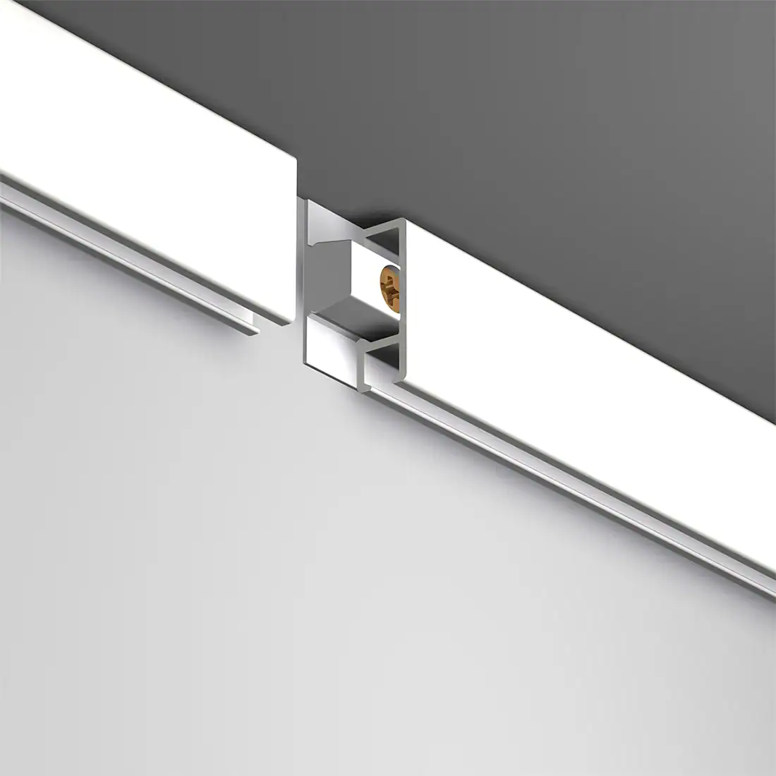 Click Rail being pushed onto a wall-mounted Click & Connect clip.
